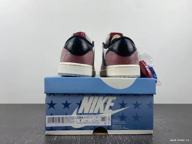 'RED BLACK' LOW 1 X JORDAN AIR OG ROOM TROPHY FN0432-017 0528